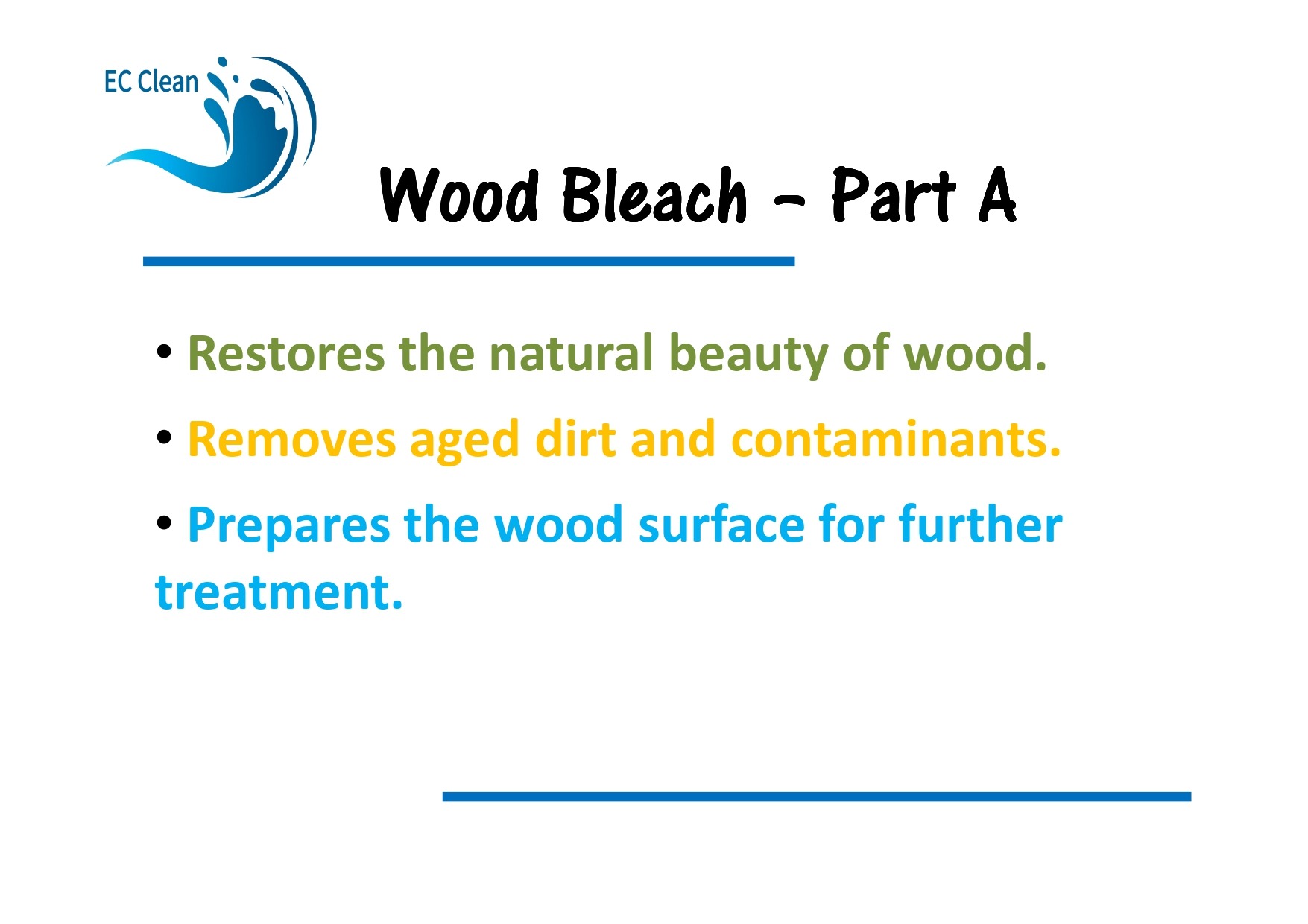Wood Bleach 2 Parts Solution EC Clean